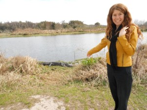 Rivera Sun spots her first-ever alligator! Gainesville, FL